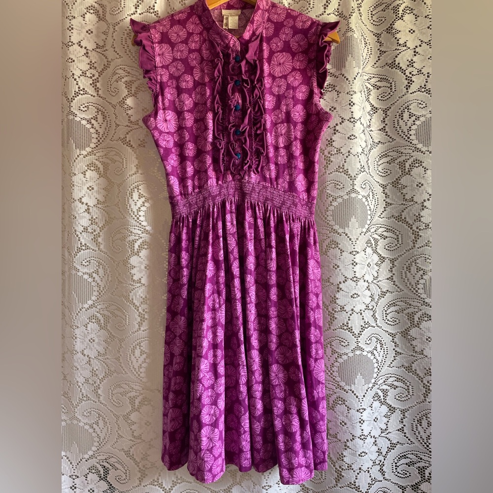MATILDA JANE Purple Wonderful Parade Magnolia Cotton Women’s Dress